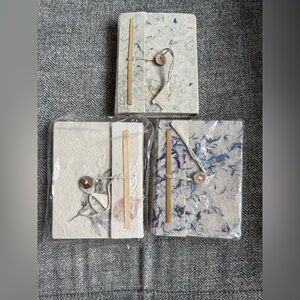 Paper Mache Handmade Small Textured Journals Set of 3